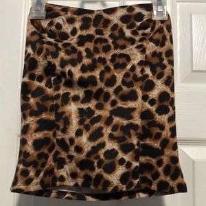 Cheetah Print Strapless Crop Top